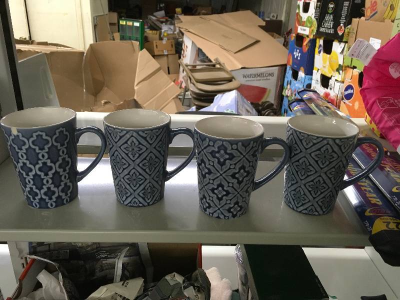 lot 18 image: Over & Back Colombia 4Pc Mug Set, Retail $12.99