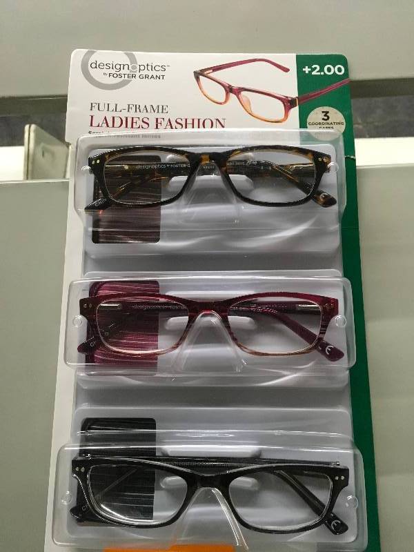 lot 40 image: 3PK Readers Glasses 2.00, Retail $18.99