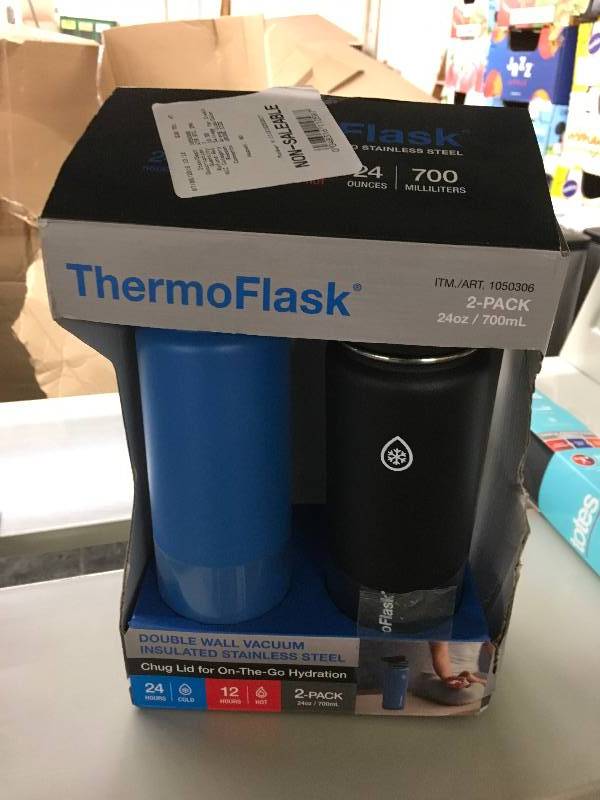 lot 41 image: ThermoFlask 24Oz. Stainless Steel Water, Retail $18.99