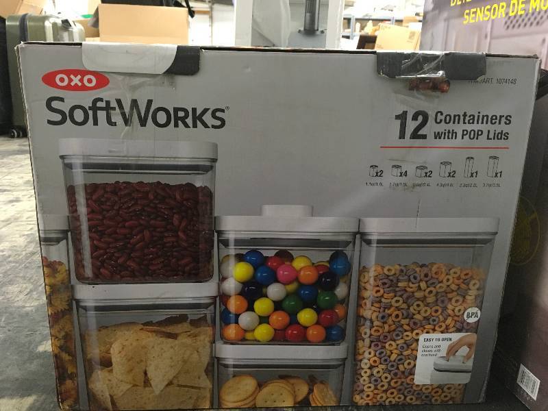 lot 49 image: Oxo 12 Pc. Containers W Pop Lids, Retail $79.99