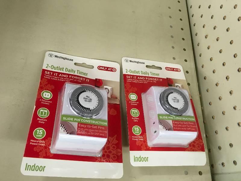 lot 62 image: Two Westinghouse 2 Outlet, Indoor Mechanical Timer, Retail $9.99