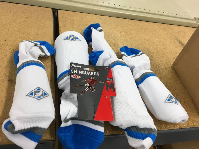 lot 74 image: Medium Franklin Shin Guards, Retail $14.99