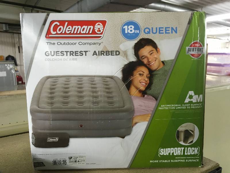 lot 83 image: Coleman 18in. Queen Airbed W Air Pump, Retail $49.99