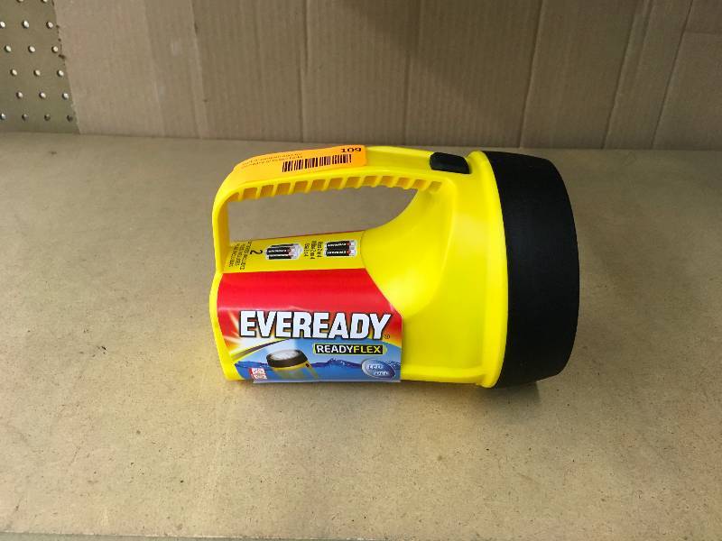 lot 109 image: Eveready Readyflex Floating Lantern, 2 D, YellowBlack, Retail $12.99