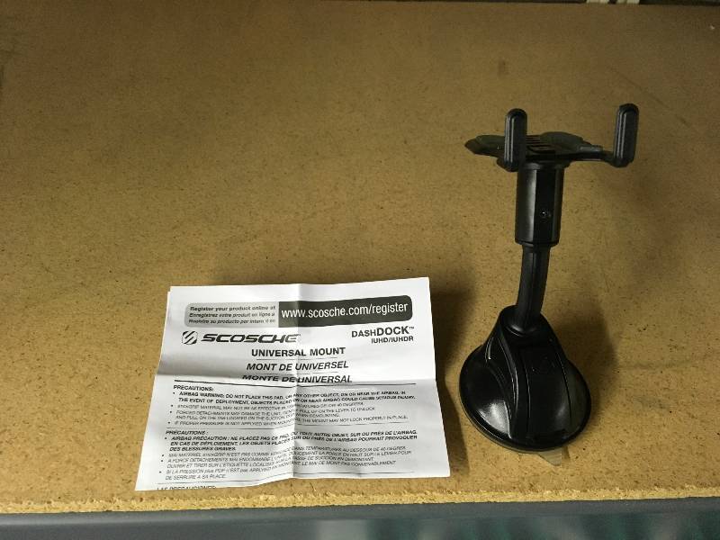 lot 122 image: SCOSCHE IUHDR DashDock Universal SmartphoneGPS Suction Cup Mount for the Car, Home or Office, Retail $10.99