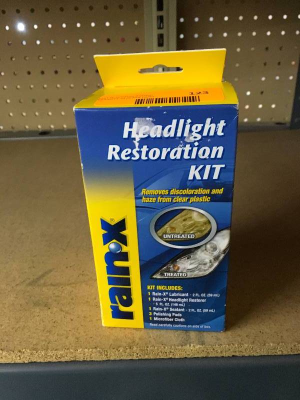 lot 123 image: Rain-X Headlight Restoration Kit, Retail $16.99