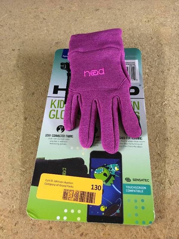 lot 130 image: Head kids Touchscreen Gloves, Retail $29.99