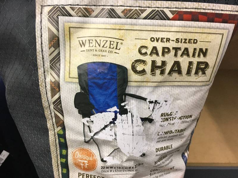 lot 155 image: Wenzel Oversized Captain Chair, Retail $22.99
