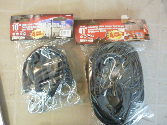 lot 33 image: 2 Packs of Erickson Industrial EPDM Rubber Tarp Straps