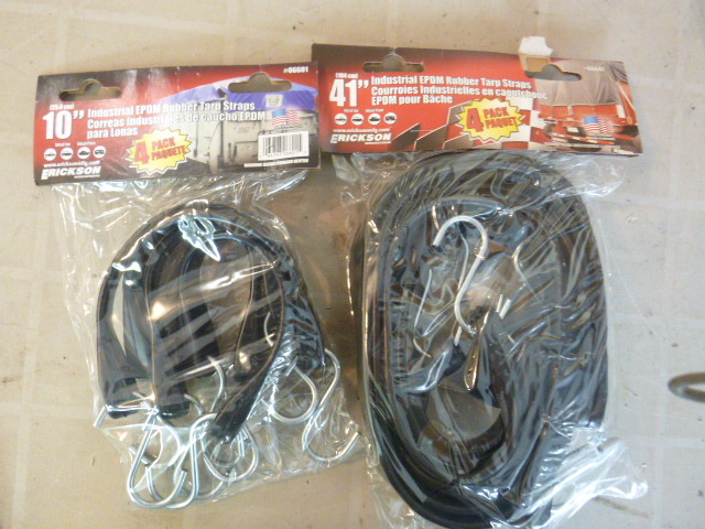 lot 34 image: 2 Packs of Erickson Industrial EPDM Rubber Tarp Straps