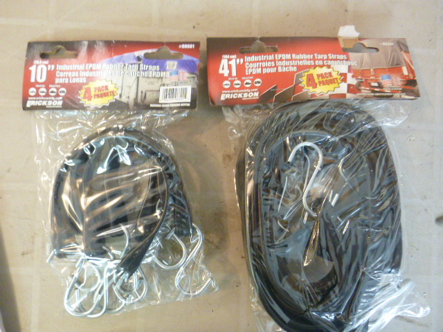 lot 35 image: 2 Packs of Erickson Industrial EPDM Rubber Tarp Straps