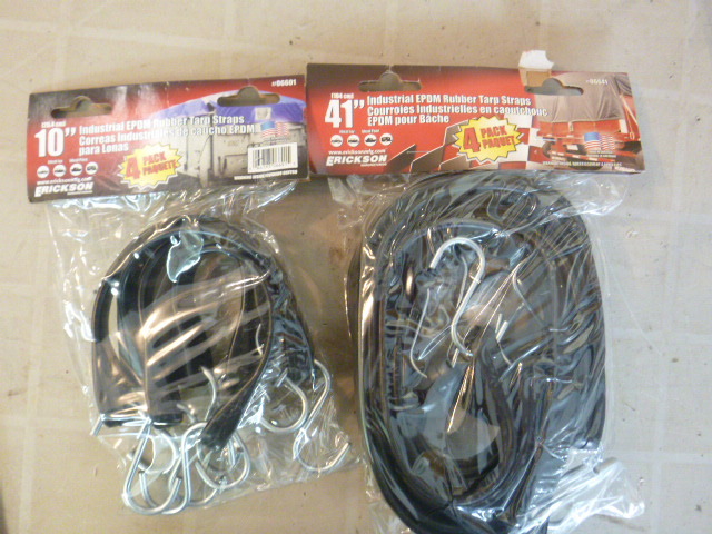 lot 36 image: 2 Packs of Erickson Industrial EPDM Rubber Tarp Straps