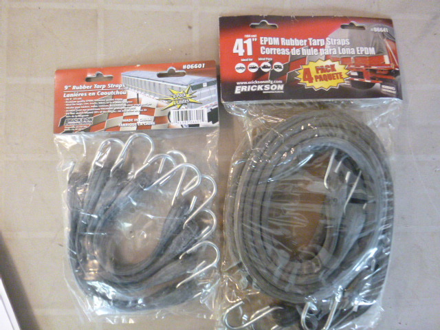 lot 43 image: 2 Packs of Erickson Rubber Tarp Straps