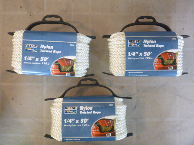 lot 84 image: 3 Spools of Reese Nylon Twisted Rope