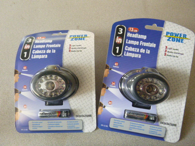 lot 104 image: 2 Power Zone 3 in 1 Headlamps