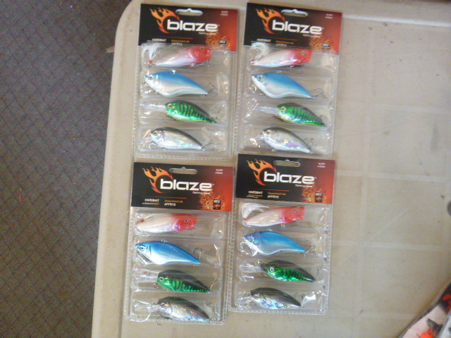 lot 158 image: 4 Packs of Blaze Fishing Gear Hardbait