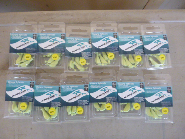 lot 164 image: 12 Packs of Hurricane Salt Tackle Banana Jigs