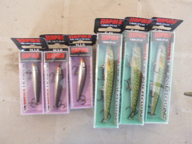 lot 174 image: 6 Rapala Hard Bait