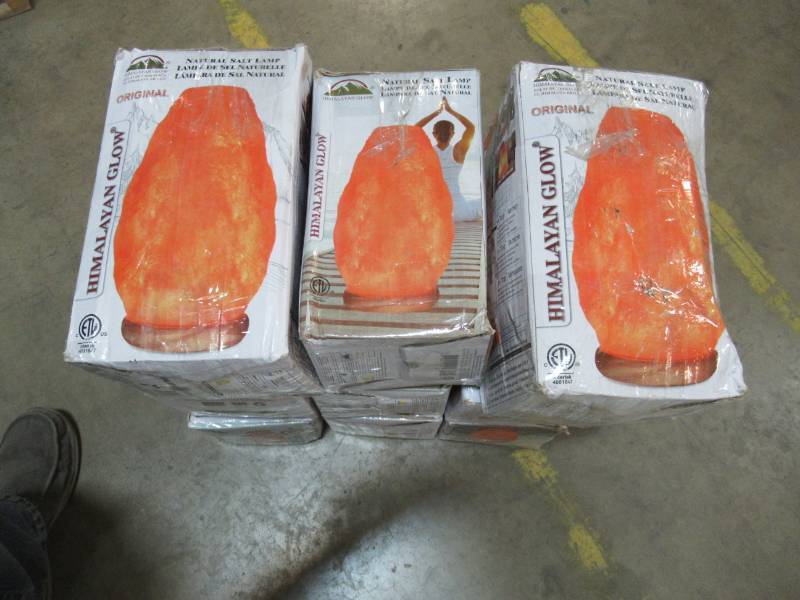 lot 169 image: 9 WBM Himalayan 7.25 in. Ionic Crystal Natural Salt 5-7 lbs. Lamps 1001