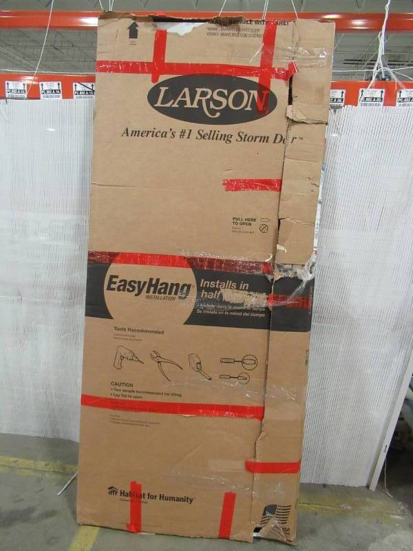 lot 277 image: LARSON Signature Classic White Full-View Aluminum Storm Door, 36-in x 81-in 14904032
