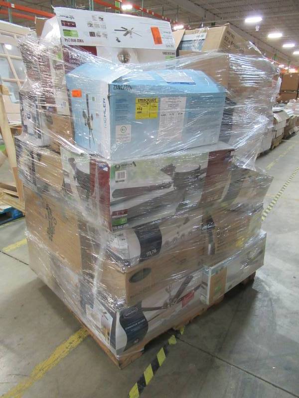 lot 281 image: WHOLESALE MIXED PALLET OF RETURNS - CEILING FANS
