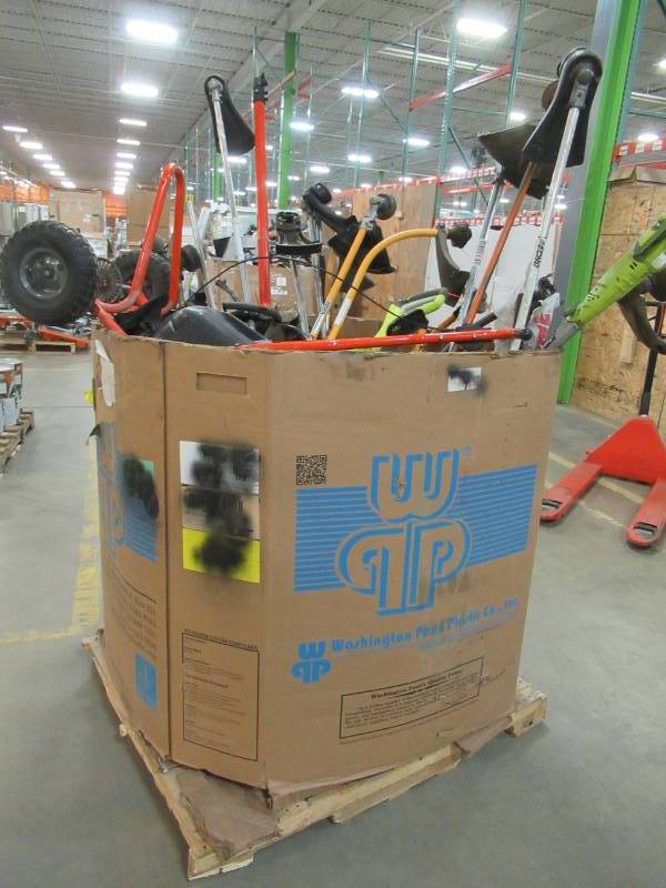 lot 59 image: WHOLESALE MIXED PALLET OF RETURNS - OUTDOOR POWER TRIMMERS