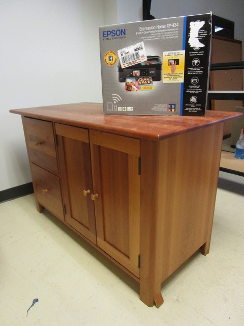 lot 324 image: FILING AND STORAGE CABINET WITH PRINTER