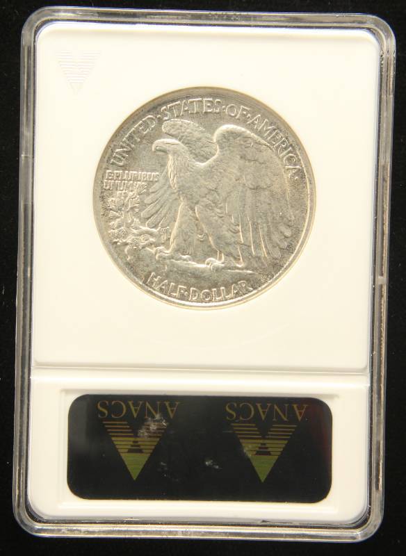lot 07 image: 1945 WALKING LIBERTY HALF DOLLAR AU58 ANACS