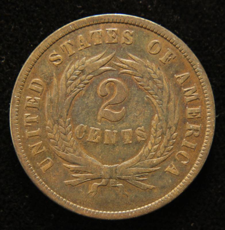 lot 10 image: 1866 US TWO CENT PIECE