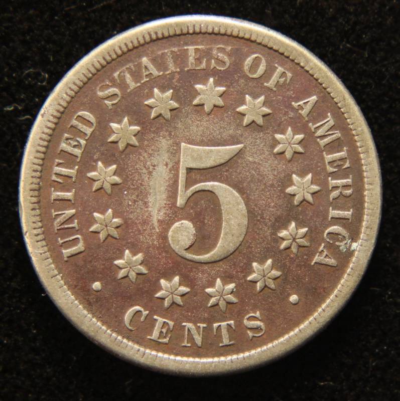 lot 11 image: 1868 US SHIELD NICKEL
