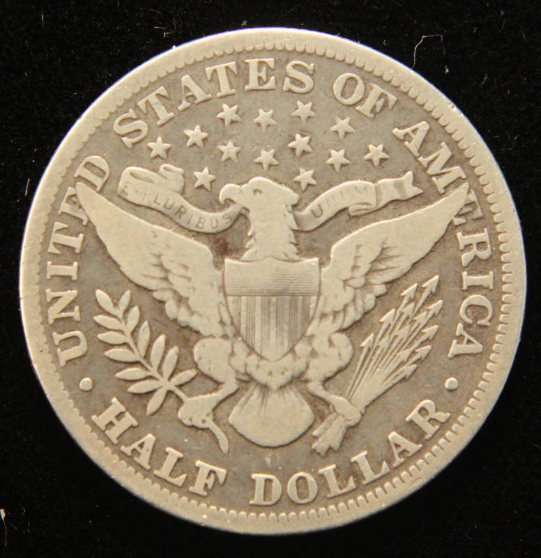 lot 29 image: 1895 BARBER SILVER HALF DOLLAR BETTER DATE COIN