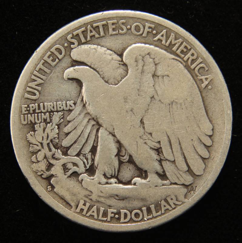 lot 34 image: 1918-S WALKING LIBERTY HALF DOLLAR