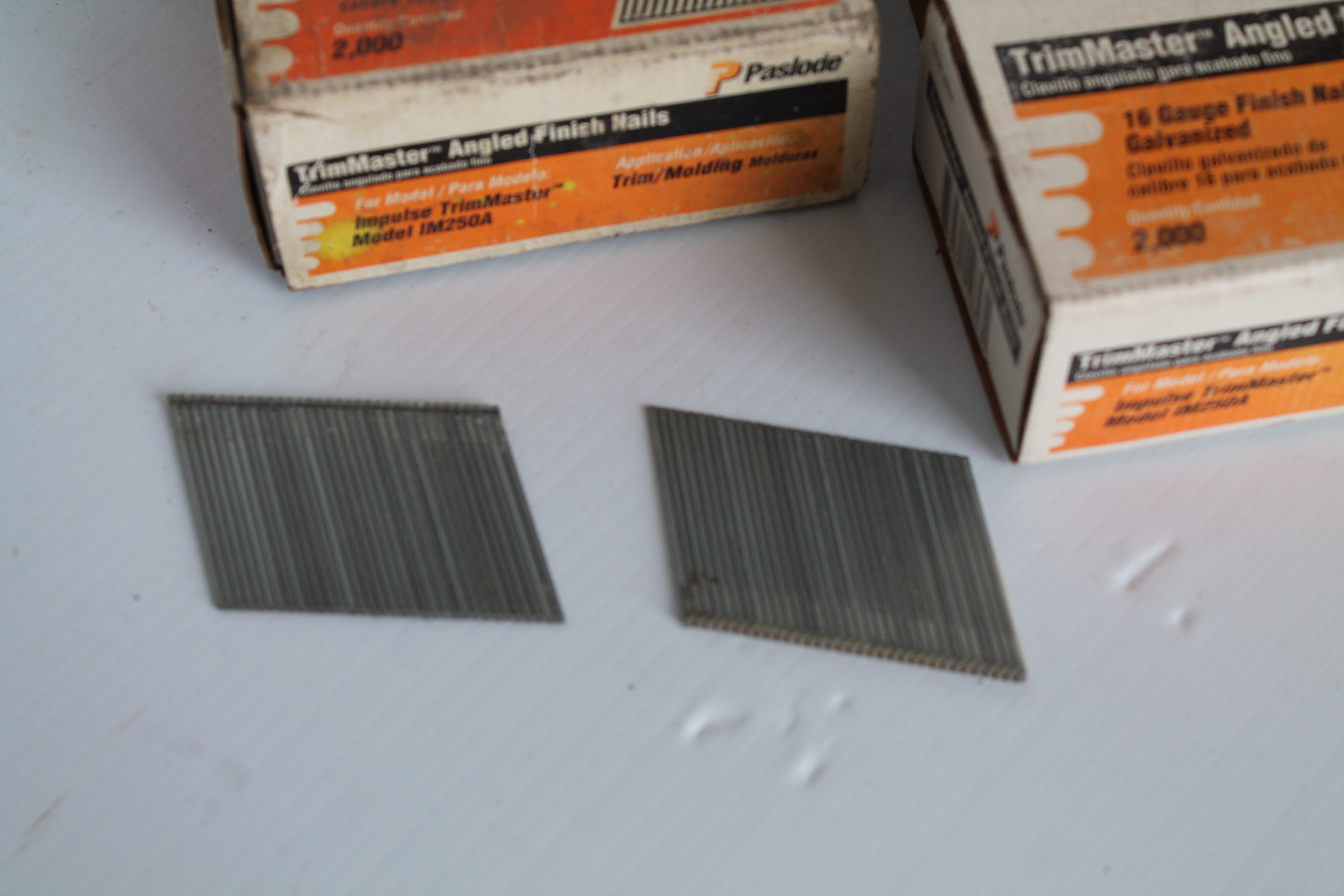 lot 47 image: Trim Master Angled 16 GA Finish Nails Galvanized