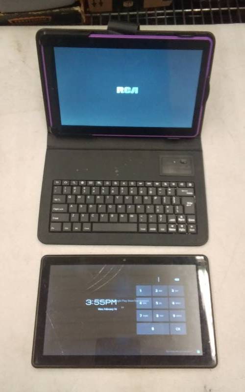 lot 38 image: RCA & Trio Tablets (Locked & Unknown Passwords But Power Up)
