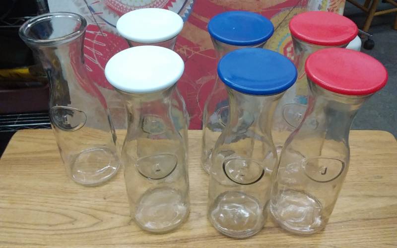 lot 7 image: Lot Of 7 Wine Carafes