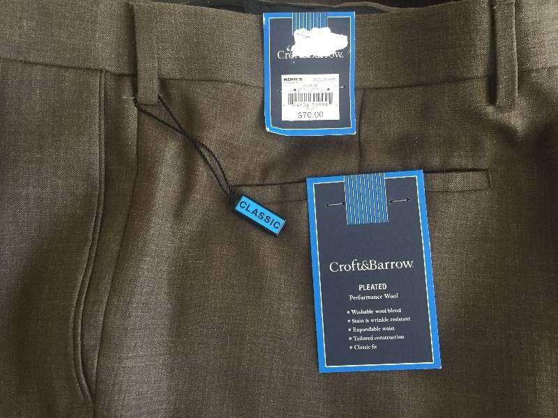 lot 75 image: NEW Mens Dress Pants 36 x 32