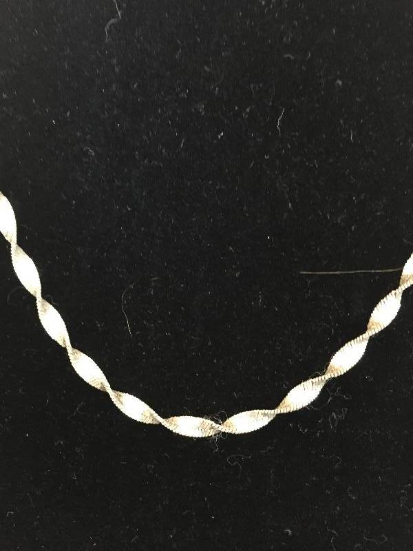 lot 82 image: Sterling Silver Twisted Necklace