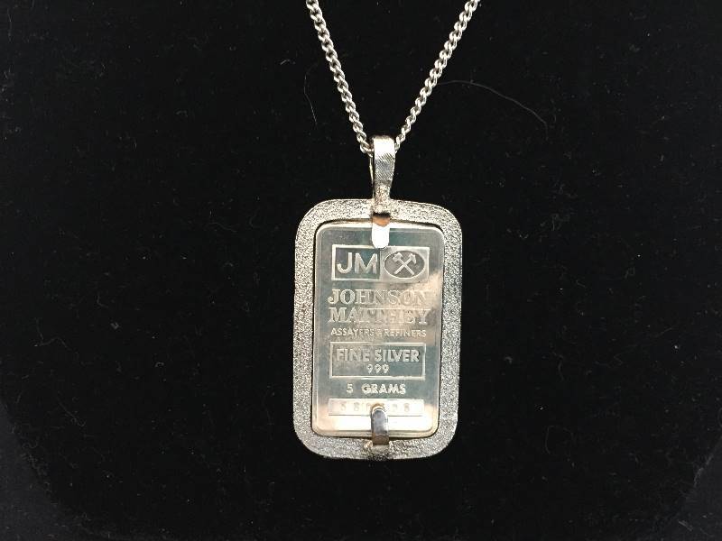 lot 122 image: Silver Ingot Necklace