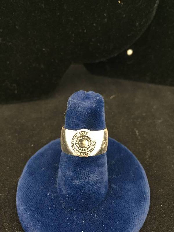 lot 53 image: Sterling Silver Ring Hamline University Minnesota 1854