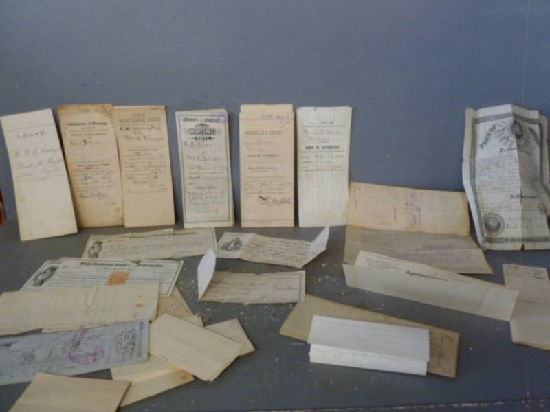 lot 77 image: Antique Meeker County Paper Items