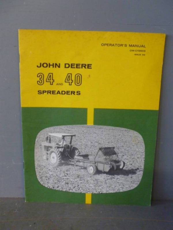 lot 296 image: Vintage John Deere Manual