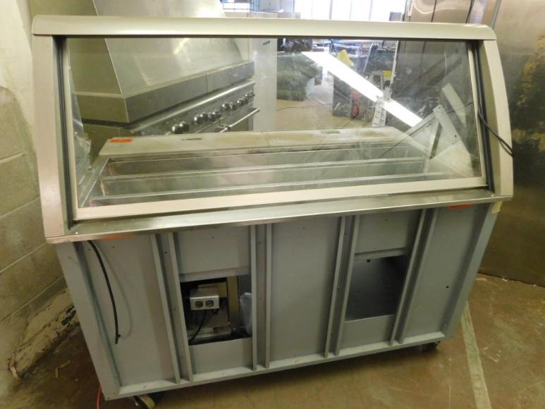 Duke Model-SUB-CP-TC60M Sandwich Prep Unit With Sneeze Guard 60x33x57 T On Wheels -1Runs Cools