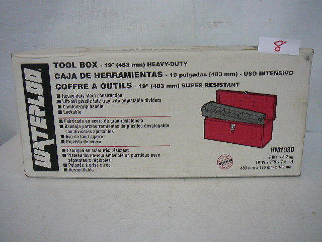 lot 8 image: Waterloo Tool Box