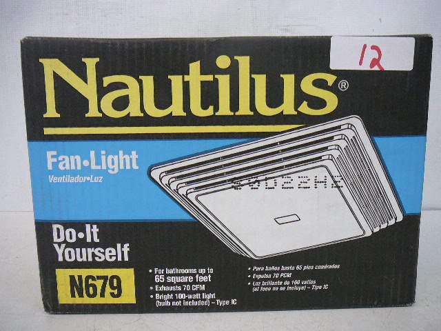 lot 12 image: Nautilus Fan Light Bathroom Ventilator