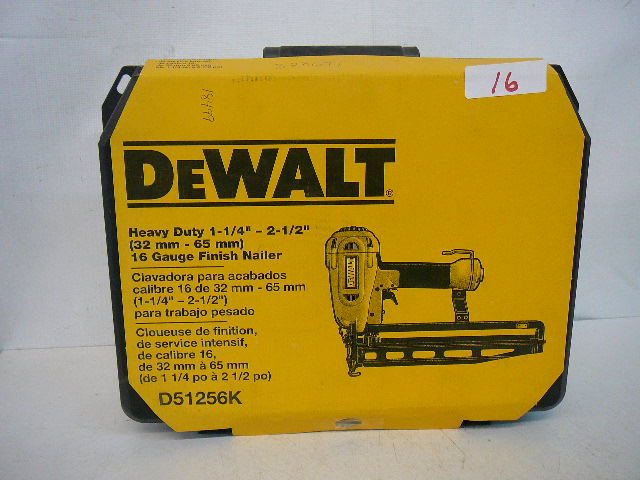 lot 16 image: DeWALT 16 Gauge Finish Nailer