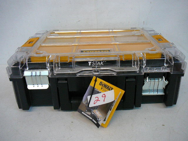lot 29 image: DeWALT T Stak Clear Lid Organizer