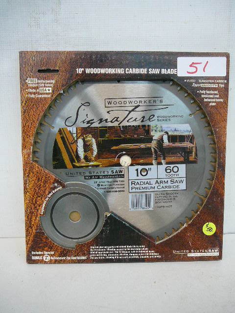 lot 51 image: 10 Woodworking Carbide Saw Blade