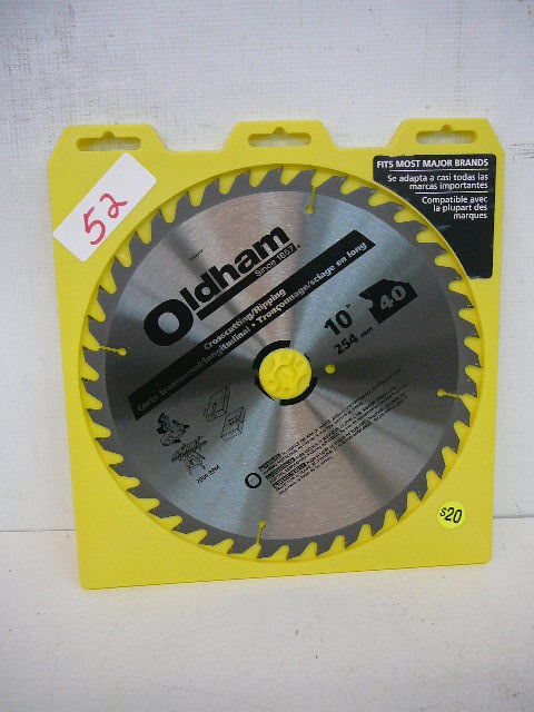 lot 52 image: Oldham 10 Woodworking Carbide Saw Blade