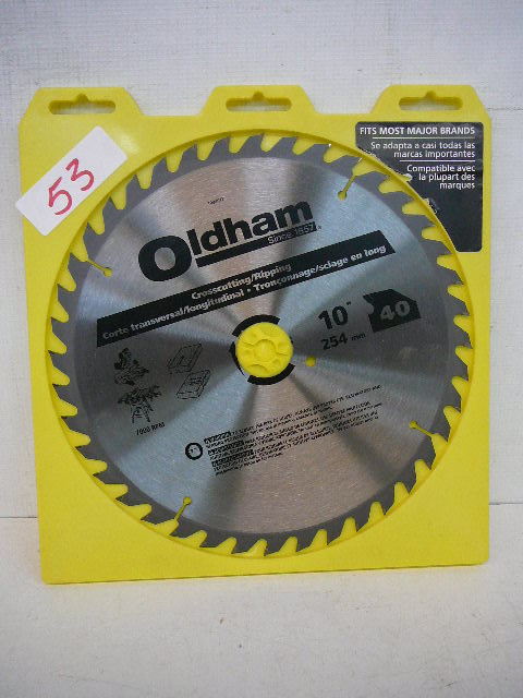 lot 53 image: Oldham 10 Woodworking Carbide Saw Blade