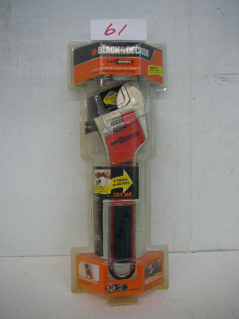 lot 61 image: Black and Decker 8 Auto Adjustable Wrench